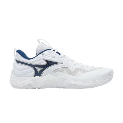 Pre-owned Mizuno Wave Momentum Elite 'white Navy' | Men's Size 9