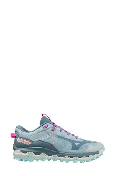 Mizuno Wave Mujin 9 Running Shoe In Forget Me Not-nimbus Cloud