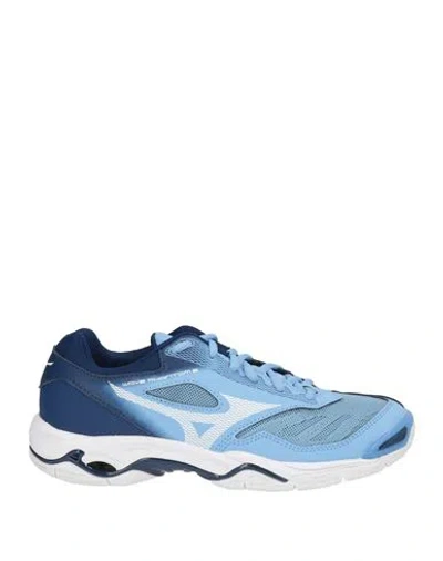 Mizuno Wave Phantom Wos Woman Sneakers Light Blue Size 10.5 Textile Fibers, Synthetic Material