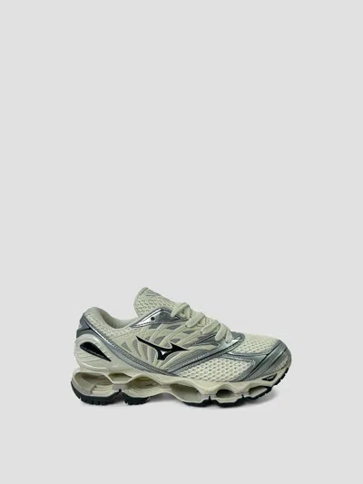 Mizuno Wave Print Slip-on Sneakers In Gray
