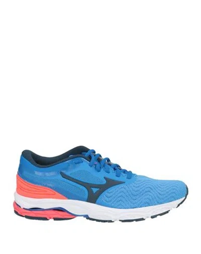 Mizuno Wave Prodigy Wos Woman Sneakers Azure Size 6 Textile Fibers, Synthetic Material In Blue