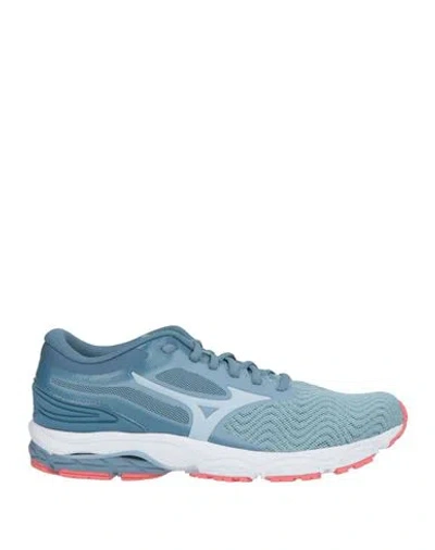 Mizuno Wave Prodigy Wos Woman Sneakers Slate Blue Size 4 Textile Fibers, Synthetic Material