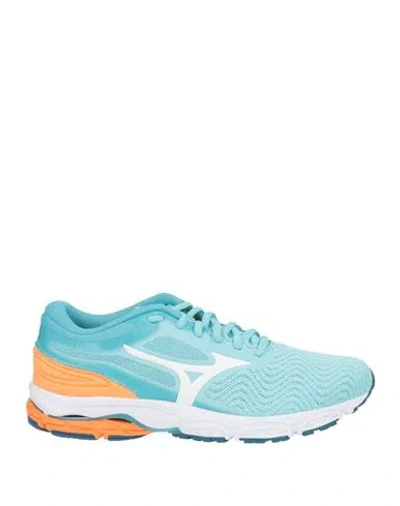 Mizuno Wave Prodigy Wos Woman Sneakers Turquoise Size 9.5 Textile Fibers, Synthetic Material In Blue