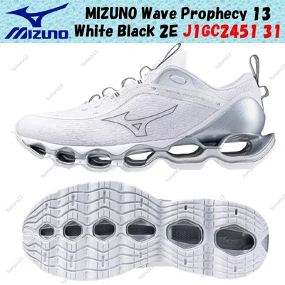 Pre-owned Mizuno Wave Prophecy 13 White Black 2e Running J1gc2451 31 Us 4-14