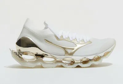Pre-owned Mizuno Wave Prophecy Hajime Sorayama Champagne Gold Brand In White/champagne Gold