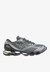 Mizuno Iron Gate Grey Leather Wave Prophecy Ls Sneakers In Gray