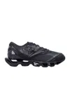 Mizuno Wave Print Sneakers With Advanced Technology In Black