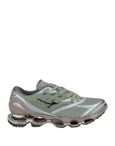 Mizuno Wave Prophecy Man Sneakers Military Green Size 9.5 Textile Fibers In Gray