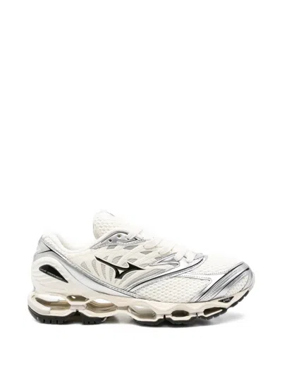 Mizuno Wave Prophecy Mesh-panel Sneakers In Neutral