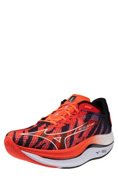 Mizuno Wave Rebellion Flash 2 Speed Running Shoe In Red