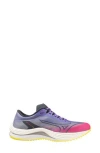 Mizuno Wave Rebellion Flash Running Shoe In High-vis Pink-ombre Blue