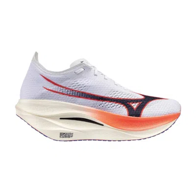 Pre-owned Mizuno Wave Rebellion Pro 3 'white Baritone Blue Fiery Coral' | Men's Size 10.5