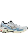 Mizuno Wave Ridder 10 Mesh-panelled Leather Trainers In Multi