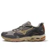 Mizuno Wave Rider 10 'grey Yellow' In Gray