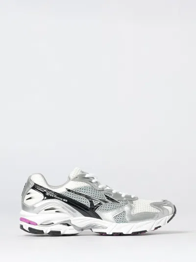 Mizuno Wave Rider 10 Mesh And Rubber Sneakers In Metallic