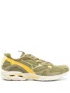 Mizuno Low Top Sneakers With Branded Heel Counter In Green