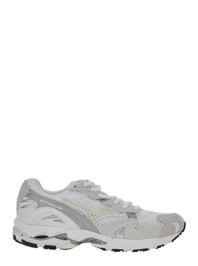 Mizuno Wave Rider 10 Unisex Running Shoes With Cushioned Rubber Sole In White