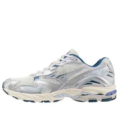 Mizuno Wave Rider 10 'white Silver Blue' In Gray
