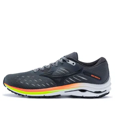 Mizuno Wave Rider 24 'castle Rock Solar Orange' In Blue