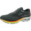 Mizuno Wave Rider 24 Mens Performance Lifestyle Athletic And Training Shoes In Black