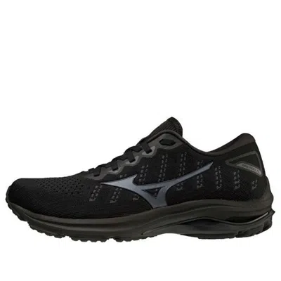 Mizuno Wave Rider 25 Waveknit 'black Dark Grey' In Multi