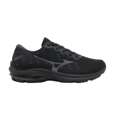 Pre-owned Mizuno Wave Rider 25 Waveknit 'black Dark Grey'