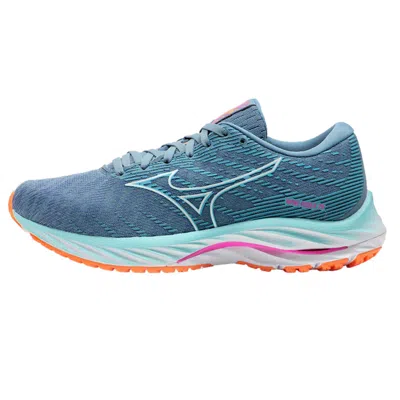 Mizuno Wave Rider 26 Antigua Sand / White / Light Orange J1gd220371 Women's In Blue