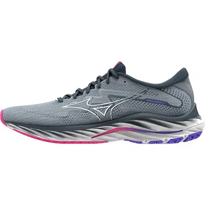 Mizuno Wave Rider 27 Womens Fitness Lifestyle Running & Training Shoes In Gray