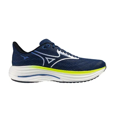 Pre-owned Mizuno Wave Rider 29 Super Wide 'navy White' | Blue | Men's Size 7