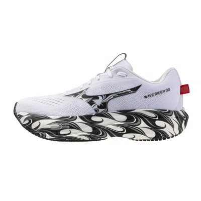Mizuno Wave Rider 30 Shoes White Black Aw26 Unisex In Multi