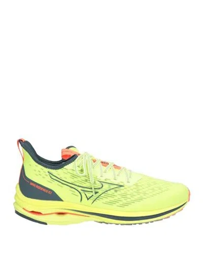 Mizuno Wave Rider Neo Man Sneakers Yellow Size 9.5 Textile Fibers In Black
