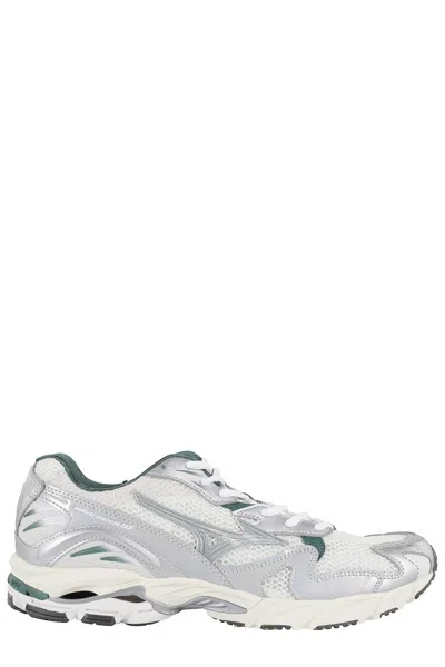 Mizuno Wave Rider Sneakers With 3d Mesh Upper In Silver