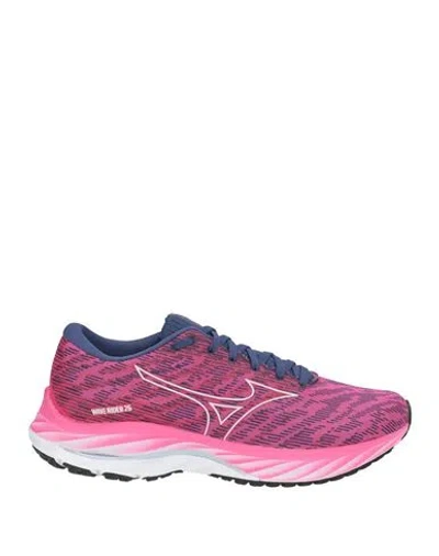 Mizuno Wave Rider Wos Woman Sneakers Mauve Size 10 Textile Fibers In Multi
