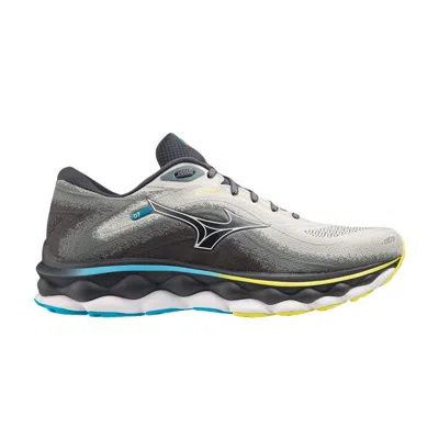 Pre-owned Mizuno Wave Sky 7 2e Wide 'pearl Blue White' | Grey | Men's Size 12.5 In Gray