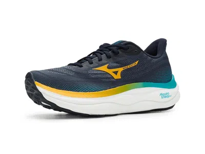 Mizuno Mens  Wave Sky 9 In Baritone Blue/citrus