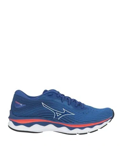 Mizuno Wave Sky Man Sneakers Blue Size 10 Textile Fibers
