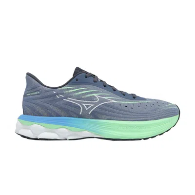 Pre-owned Mizuno Wave Skyrise 6 'vintage Indigo Neo Mint' | Blue | Men's Size 8.5