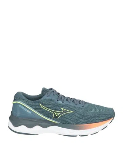 Mizuno Wave Skyrise Man Sneakers Slate Blue Size 11 Textile Fibers