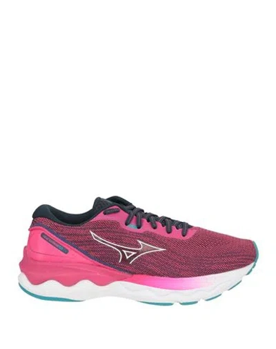 Mizuno Wave Skyrise Wos Woman Sneakers Magenta Size 6.5 Textile Fibers, Synthetic Material In Multi