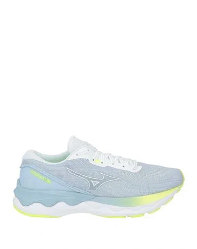 Mizuno Wave Skyrise Wos Woman Sneakers Sky Blue Size 10.5 Textile Fibers, Synthetic Material