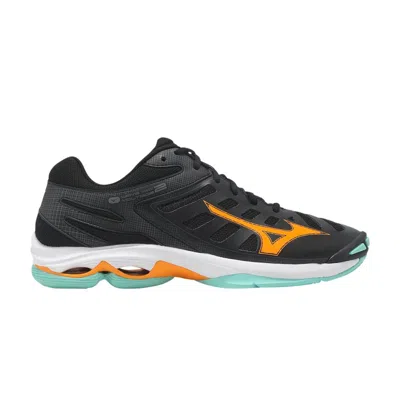 Pre-owned Mizuno Wave Voltage 2 'black Tangelo Ice Green' | Men's Size 8.5