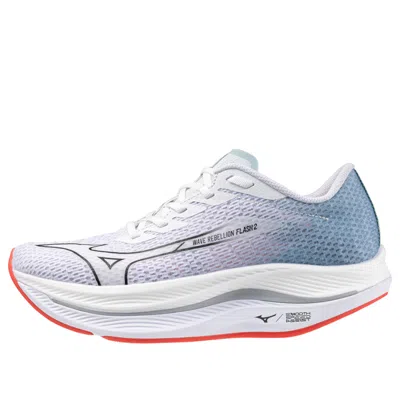 Mizuno (wmns)  Wave Rebellion Flash 2 'white Grey Mist' In Blue