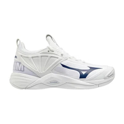 Pre-owned Mizuno Wmns Wave Momentum 2 'white Navy'