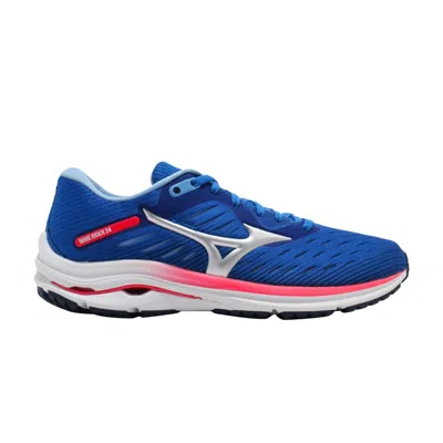 Pre-owned Mizuno Wmns Wave Rider 24 'blue Diva Pink'
