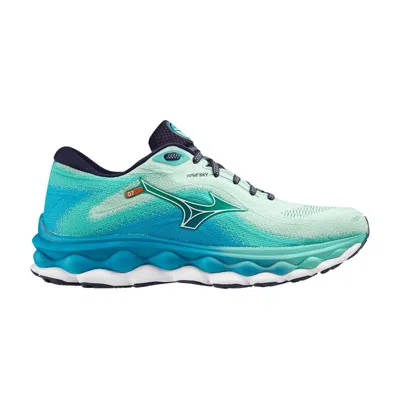 Pre-owned Mizuno Wmns Wave Sky 7 'beveled Glass White' In Blue