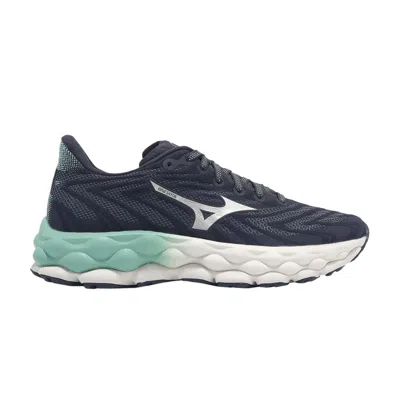 Pre-owned Mizuno Wmns Wave Sky 8 'india Ink Dusty Jade Green' In Blue