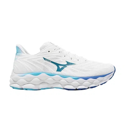 Pre-owned Mizuno Wmns Wave Sky 8 Super Wide 'white Mugen Blue' | Women's Size 9.5