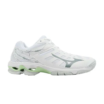 Pre-owned Mizuno Wmns Wave Voltage 'white Patina Green'