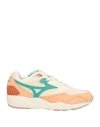 Mizuno Woman Sneakers Apricot Size 7.5 Leather, Textile Fibers In Neutral
