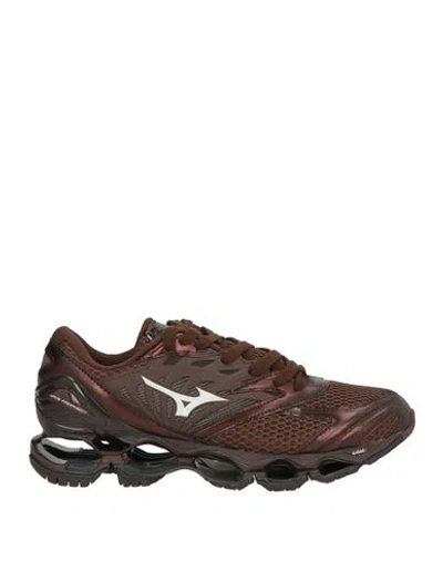 Mizuno Woman Sneakers Chocolate Brown Size 8 Textile Fibers, Synthetic Material